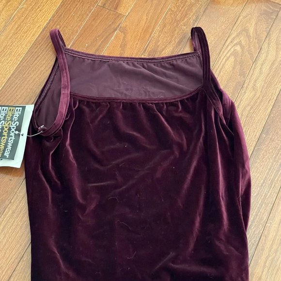New GK Elite Sportswear Burgundy Velour Gem Dance Ballet Leotard Adult Large - Picture 15 of 15